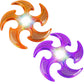 Artcreativity Light Up Ninja Flyers Set – Pack Of 2 Flying Ninja Stars For Kids – Light Up Flying Toys With Batteries – Fun Summer Toy And Gift For Kids – Orange And Purple Ninja Stars