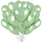 TONIFUL 30Pcs 18 Inch Olive Green Heart Balloons Sage Green Heart Shape Foil Mylar Balloons Decoration for Birthday Valentines 