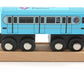 Muni Pals Munipals New York City Subway Wooden Railway (Nostalgia Series) Bluebird 7 Train/World’S Fair Express–Child Safe And Tested Wood Toy Train