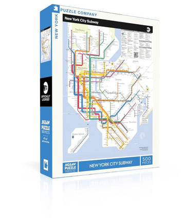 New York Puzzle Company - Transit Maps New York Subway Map - 500 Piece Jigsaw Puzzle for Family Game Nights