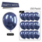 Partywoo Metallic Navy Blue Balloons, 50 Pcs 12 Inch Metallic Navy Balloons, Navy Balloons For Balloon Garland Balloon Arch As Party Decorations, Birthday Decorations, Wedding Decorations, Blue-G113