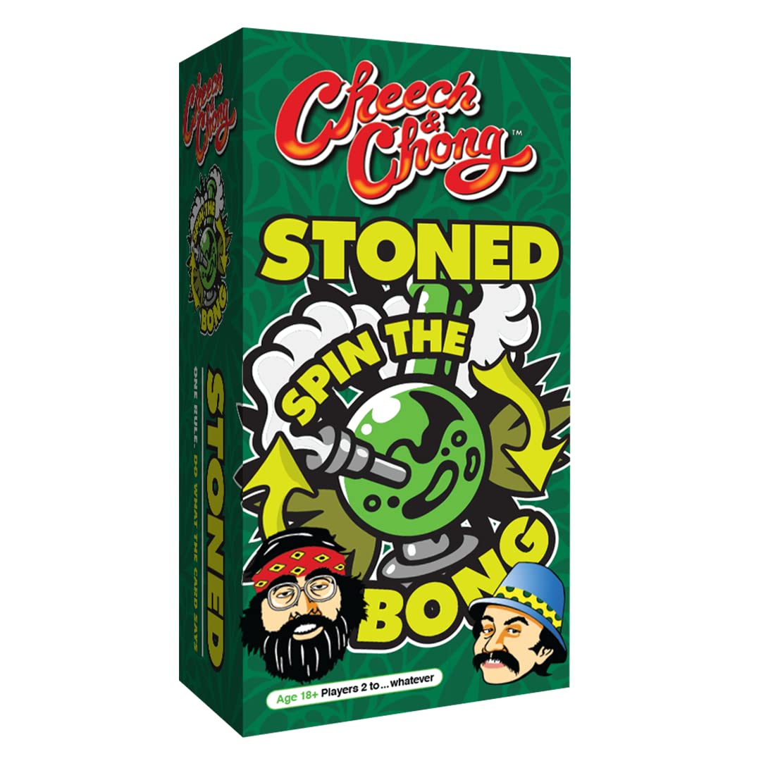 Cheech & Chong Spin the Bong Game - Adult Party Game, 1000 cu in, Cardboard, Model 6977, Fun with Stoners, Munchies & Music, 18+