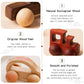 Wooden Rattle Toy Baby Wooden Car Baby Toddler Toy Preschool Education Car Toy 3Pcs Newborn Gift