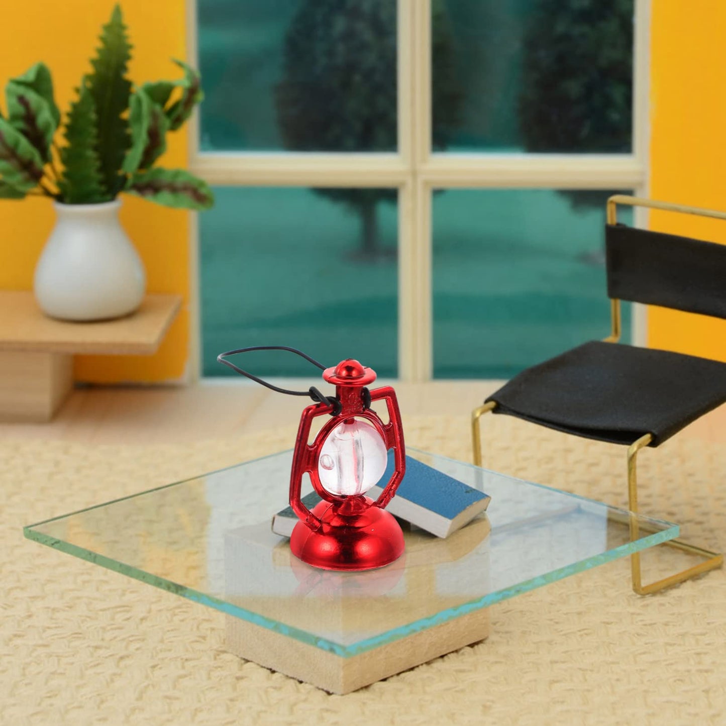 Toddmomy Mini Dollhouse Lantern 6Pcs Mini Kerosene Lamp Miniature Lantern Micro Landscape Ornament For Dollhouse Accessories