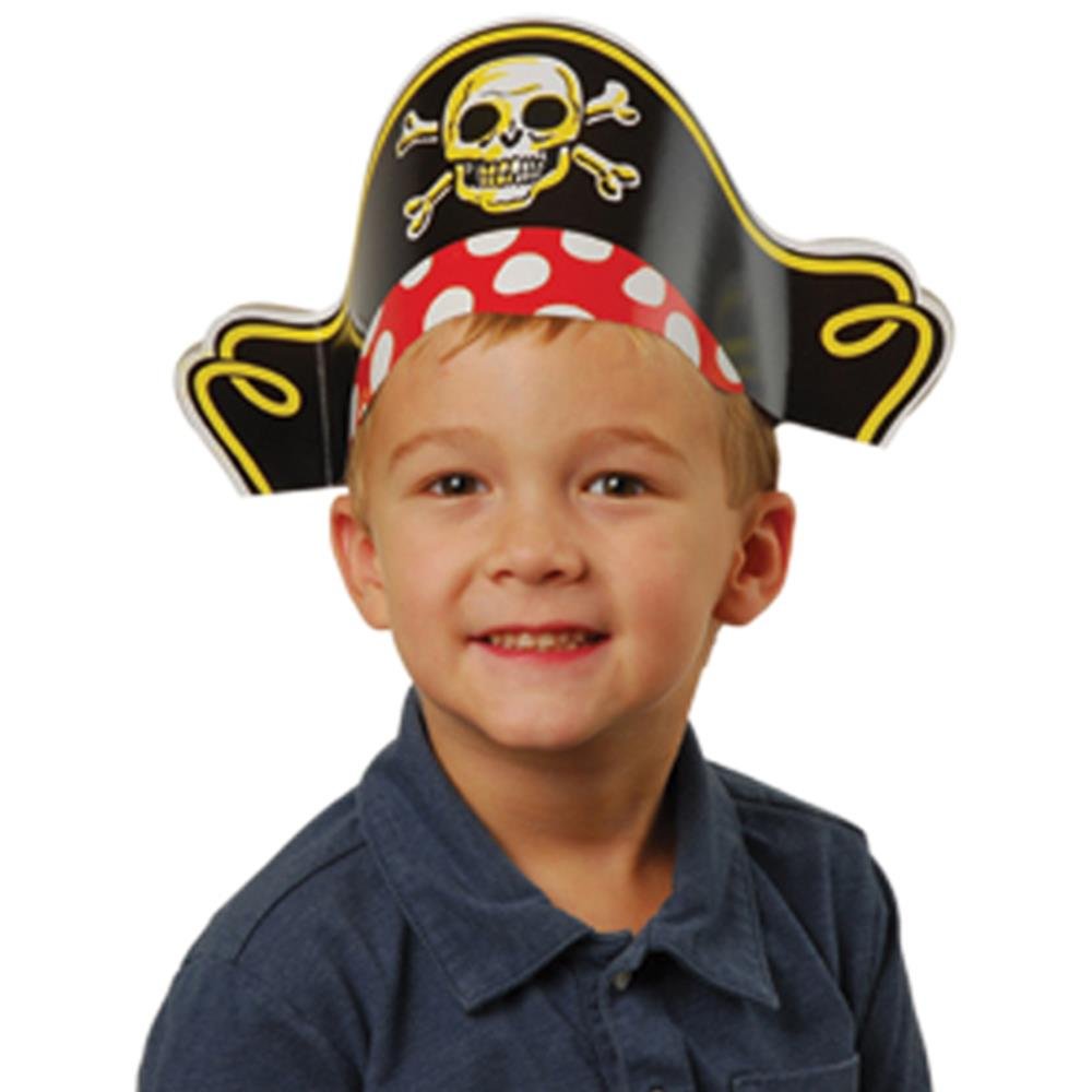 U.S. Toy Pirate Captain Cardboard Party Hats Costume (1 Dozen), Black (USTH31)
