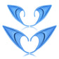 FRESHME Cosplay Accessories Soft Fairy Ears - 2 Pairs Blue Elf Ears Costume Makeup Renaissance Cosplay Dress Up Halloween Access