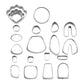 T.O.G. 21 Pieces Stainless Steel Polymer Clay Cutters Jewlery With Hooks Earplugs