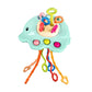 Calandis Travel Pull String Activity Toy Montessori Toys For Kids Toddlers Boys Girls Elephant With Blue | Other Educational Toy