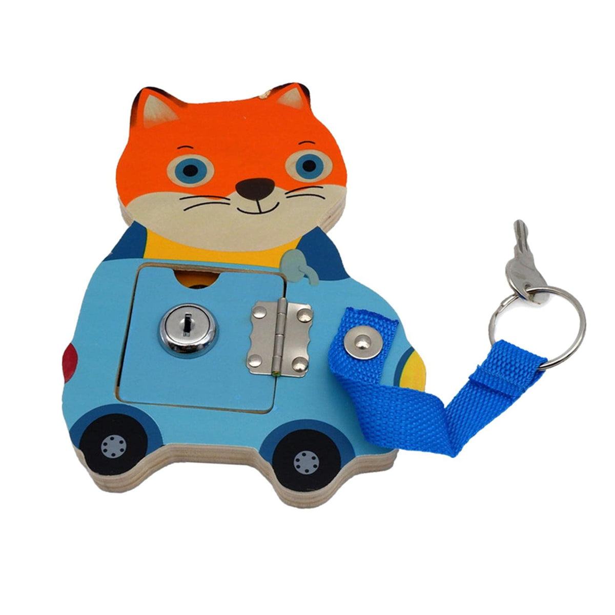 Enakshi (Label) Busy Board For Toddlers Unlock Toys Fine Motor Skills Travel Toys Gifts Fox