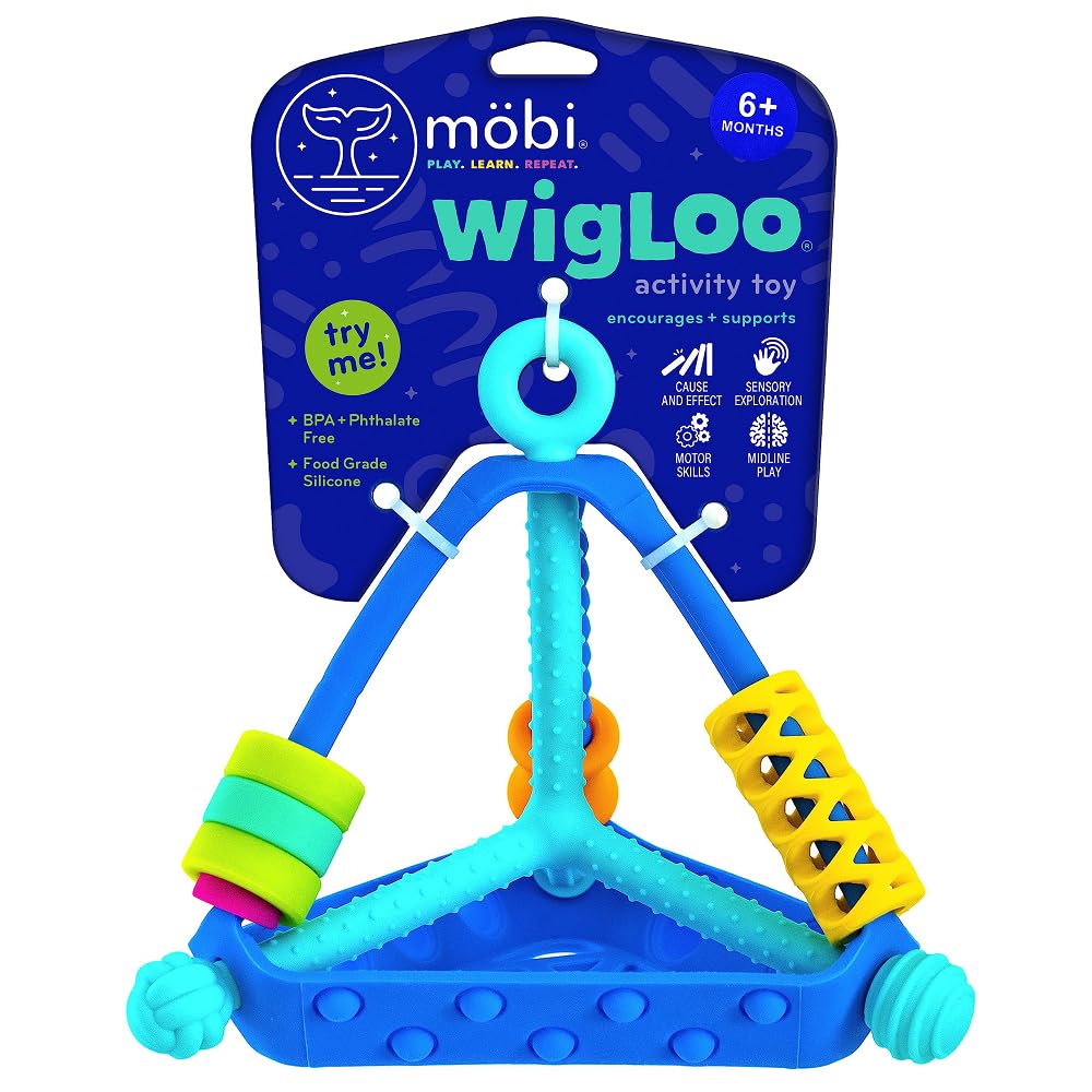 Mobi Wigloo Activity Toy - Montessori Toys For Babies 6-12 Months And Up, Sensory Toys For Babies & Toddlers, Teething Toy Made 