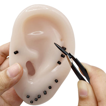 Funnysquee Novelty Popping Pimples Blackhead Toy Ears Shaped Pimple Popping Decompression Acne Blackhead Fan Remover Fun Toy(Upgraded Tweezers)