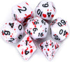 Vampire Dice FLASHOWL Blood Dice D&D Dice Set with Irregular Spray Red Dots Blood Splatter Polyhedral Role Playing Gaming Dice D