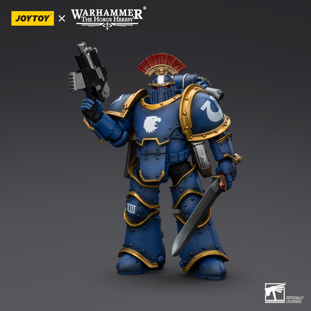 JoyToy Warhammer 40k: Ultramarines MKIII Tactical Squad Sargeant with Power decorative replica blade 1:18 Scale Action Figure