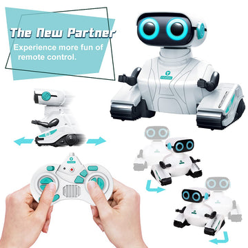 KaeKid Robot Toys for Kids, Remote Control Robot Toys with LED Eyes & Flexible Arms, Dance & Sounds, RC Toys for 3 4 5 6 7 8 Yea