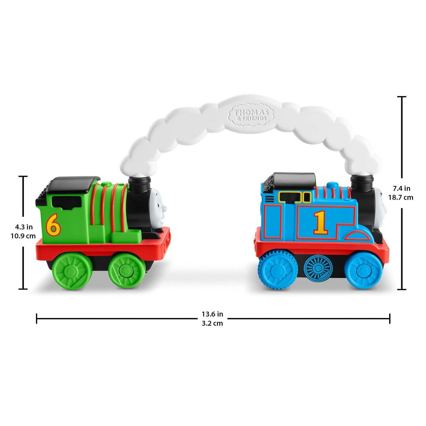 Thomas & Friends Toddler Toy Trains Race & Chase Rc, Remote Controlled Thomas & Percy Engines For Preschool Racing Play Kids Ages 2+ Years