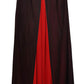 Makroyl Black Red Reversible Goth Pirate Vampire Witch Cloak Unisex Christmas Halloween Cosplay Capes (Small, Red/Black)