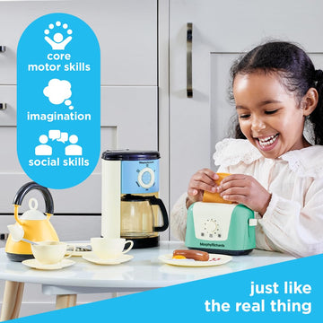 Casdon Morphy Richards Toys - Complete Kitchen Set - Toy Appliance Playset for Kids with Toaster, Coffee Maker, Kettle, Play Foo
