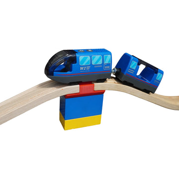 Duplo Brick To Brio Compatible Wooden Train Track Adapter (Set Of 4)