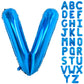 Toniful 40 Inch Large Blue Letter V Balloons Giant Alphabet Letter Balloons,Foil Mylar Big Balloons For Birthday Party Anniversa