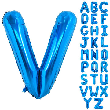 Toniful 40 Inch Large Blue Letter V Balloons Giant Alphabet Letter Balloons,Foil Mylar Big Balloons For Birthday Party Anniversa