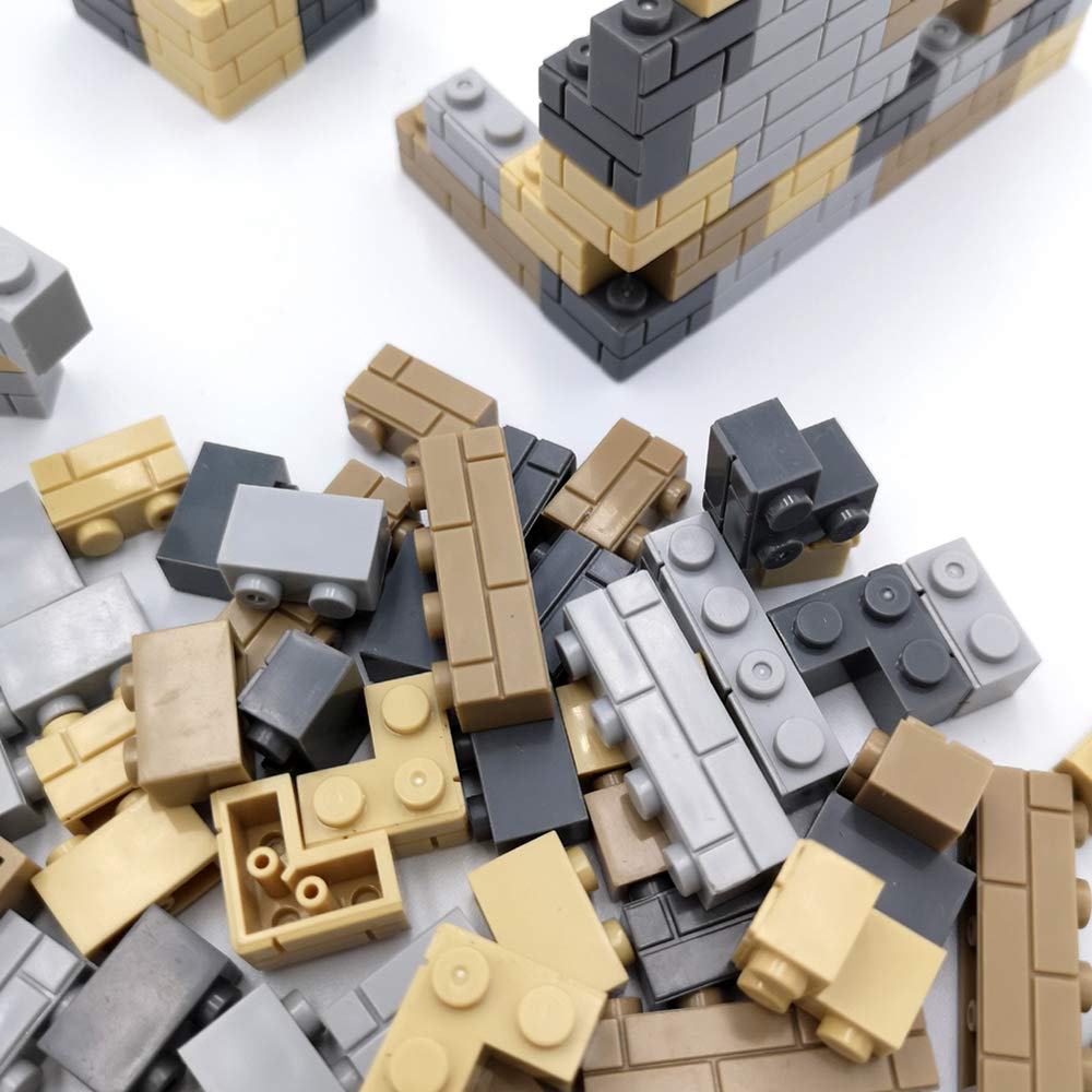 Dspitwod 120 Pieces Masonry Profile Bricks Wall Blocks Parts And Pieces Compatible For Major Brand Brick Bulk Building Toy For Kids Age 4-12 Years Old