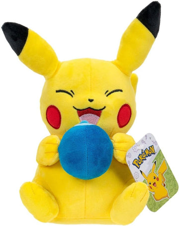 Pokemon Pikachu Plush Toy with Oran Berry 20 cm - Black Polyester Model JAZPKW2699