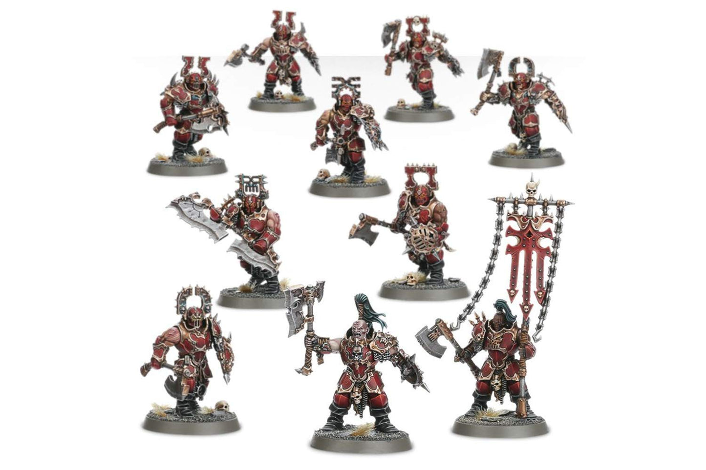 Games Workshop Khorne Bloodbound Blood Warriors Miniature - Plastic, Youth Large, Black, Model 99120201036