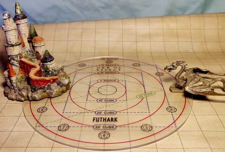 Futhark Dnd Spell Template Large To 30' Cube & 30' Cone, D&D Aoe Spell Template - Measure Area Of Effect Spell Template Dnd Acce