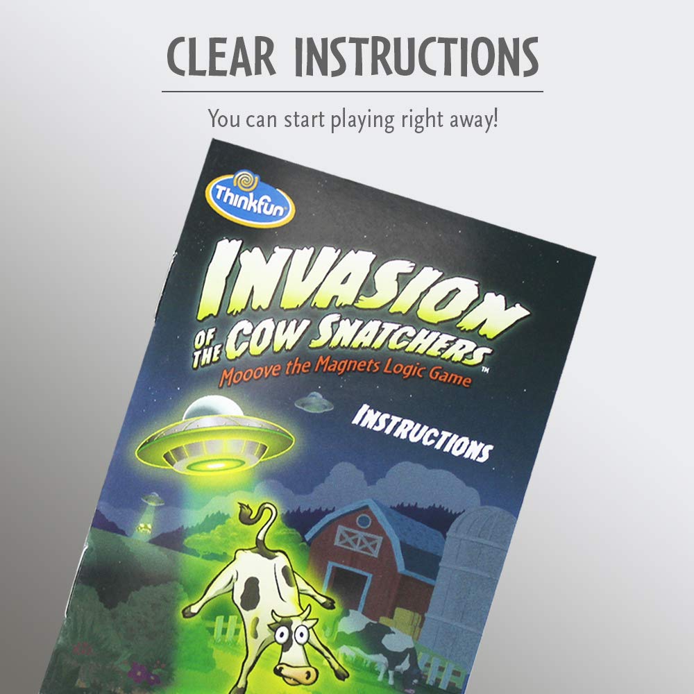 Thinkfun Invasion Of The Cow Snatchers Stem Toy And Logic Game For Boys And Girls Age 6 And Up - A Magnet Maze Logic Puzzle