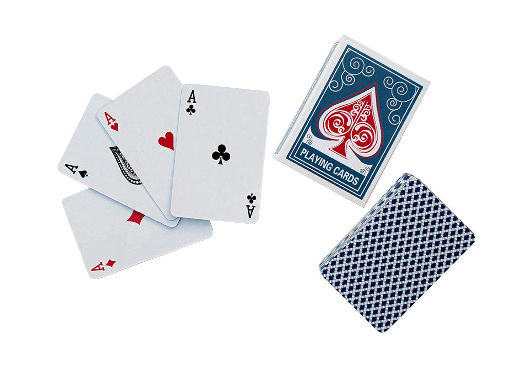 Alex Cramer Classic Domino Set with Leather-Look Travel Case & Mini Playing Cards - Black