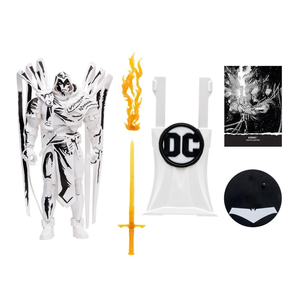 DC Multiverse Azrael Curse of The White Knight Sketch Gold Label 7-Inch Action Figure - Entertainment Earth limited availability