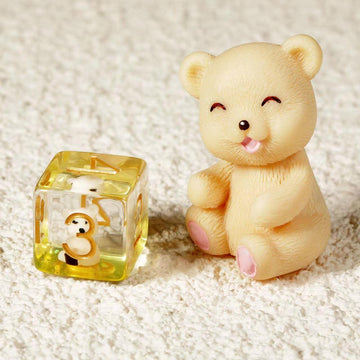 Honey Bear Dice Set D&D, DNDND 7PCSSweet Dice Set with Velvet Pouch for DND Dungeons and Dragons Role Playing Games and Tabletop