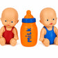 Yuiop  Squeeze Baby Set Of 3 Bath Toys | Soft Squishy Baby Dolls & Bottle | Bpa Free NonToxic | Chu Chu Fun For Kids | Age 3 M
