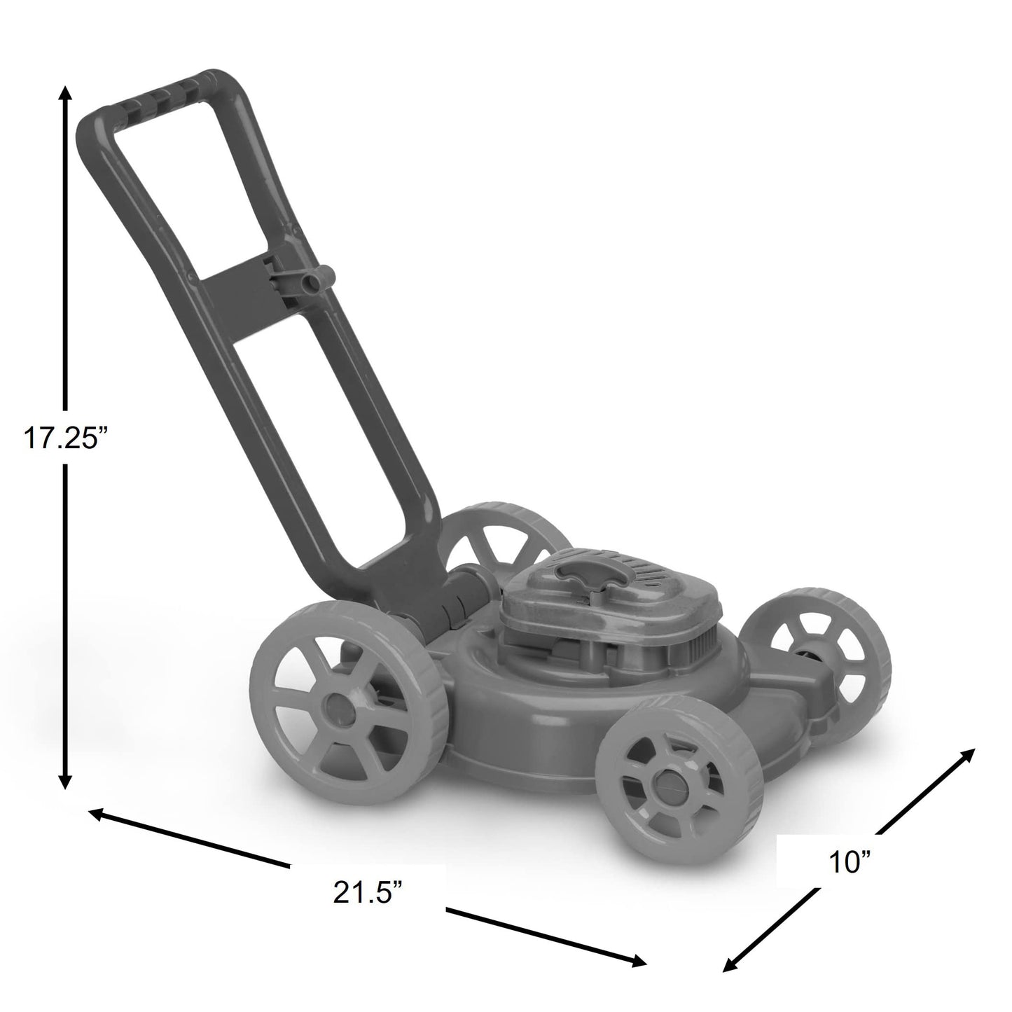 American Plastic Toys Kids’ Nesting Lawn Mower With Pull Starter, Power Shifter, Awesome Motor Noise, Large Rear Wheels, Fun Yard Role Play Experience, For Ages 18M+