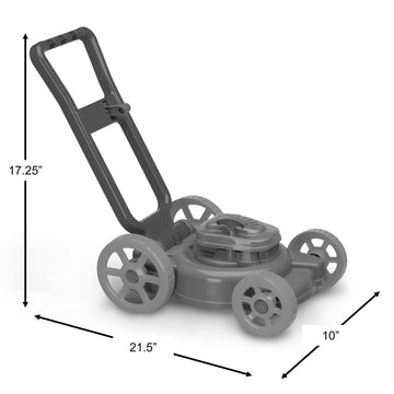 American Plastic Toys Kids’ Nesting Lawn Mower With Pull Starter, Power Shifter, Awesome Motor Noise, Large Rear Wheels, Fun Yard Role Play Experience, For Ages 18M+