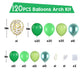Paready Green Balloon Arch Kit, 120Pcs Dark Green Balloon Garland Kit Light Fruit Green Metallic Green Party Balloons Gold Confe