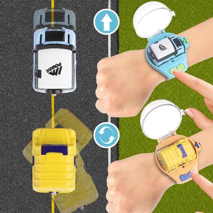 Watch Remote Control Car Toy for Kids,New Mini 2.4 Ghz Racing Game Wrist Cars Easter Toy with LED Light,Watches Remote Control C
