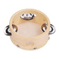 Ubersweet 4 Inch Hand Tambourine With Metal Single Row Jingles Sheepskin Drum Skin Wooden Tambourines Tainment Musical Timbrel F