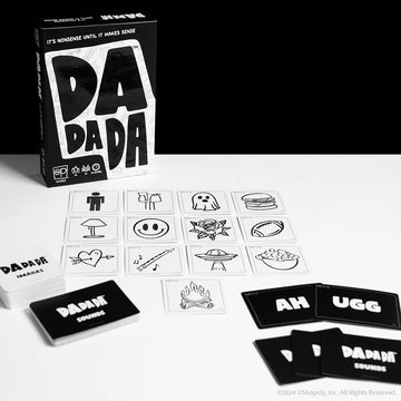 Dadada - The Nonsensical Party Game That Makes Sense, Turns Gibberish Into Hilarity, Create Your Own New Hilarious Language, Word And Image Association Game, 2+ Players, Ages 8 & Up, 15-30 Minutes