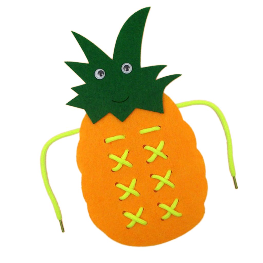 CALANDIS Early Educational Montessori Lacing Threading Toy Pineapple x 2 Pack