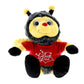 Dollibu I Love You Valentine Plush Sitting Honeybee - Cute Stuffed Animal With Red Shirt And Name Personalization Gift For Valentines Day, Birthday, Anniversary - 6.5 Inches