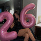 Pearlescent Pink 9 Balloon, Number Balloons 40 Inch, 9Th Giant Birthday Decorations For Girls,19Th 29Th Party Decorations Suppli