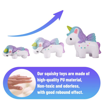 Anboor 5.3' Squishies Unicorn Colored Star Slow Rising Kawaii Scented Squishies Animal Decompression Squeeze Stress Relief Hop Props, Decorative Props Large Collection Toy For Kids 1 Pcs Color Random