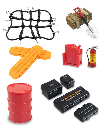 1/24 1/18 RC Crawler Accessories Fit for 1/18 TRX4M 1/24 Axial SCX24 (12Pcs Orange)