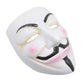Udekit Hacker Mask V For Vendetta Mask Halloween Cosplay Costume Party Props White