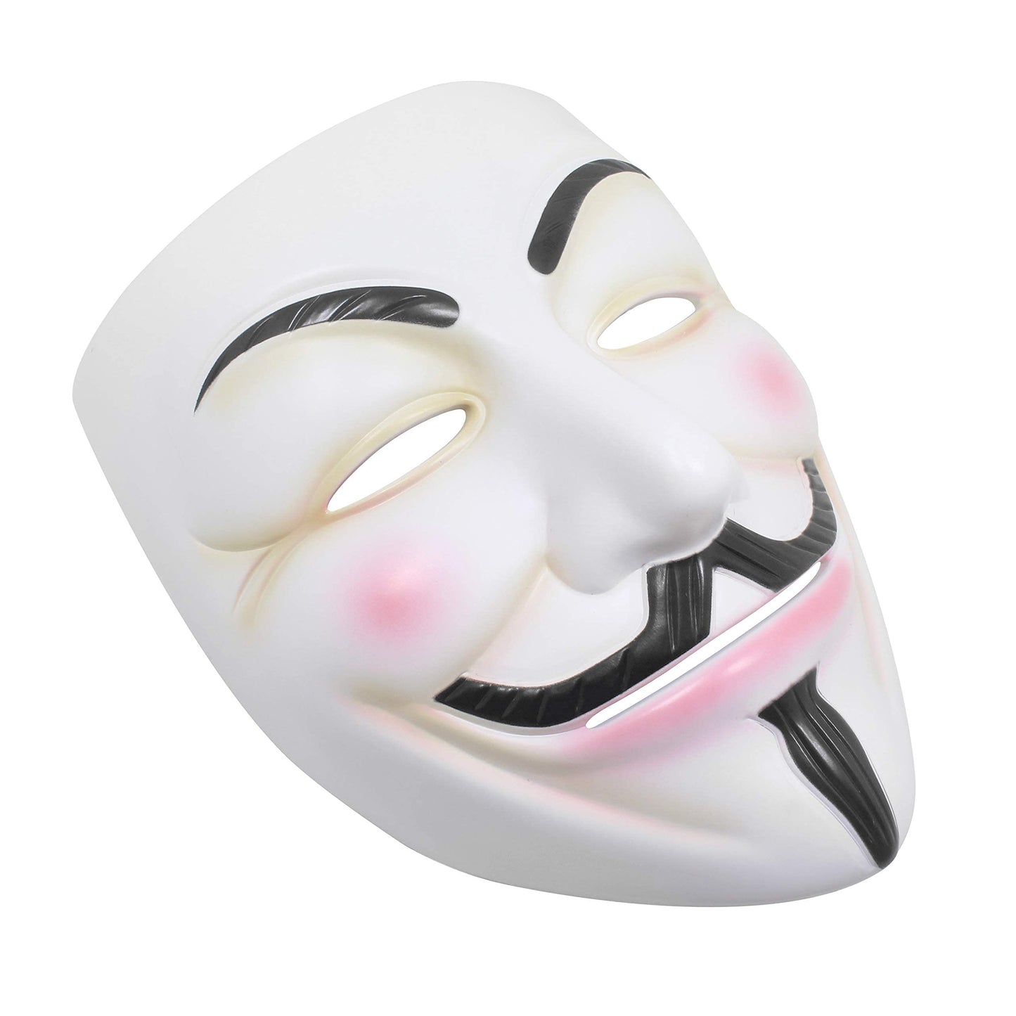 Udekit Hacker Mask V For Vendetta Mask Halloween Cosplay Costume Party Props White