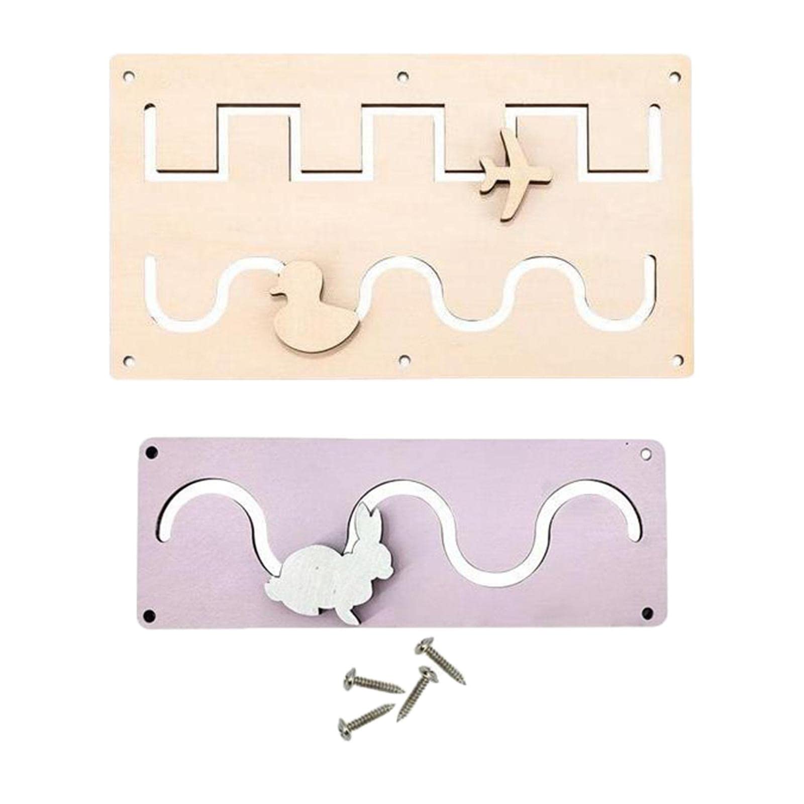 Ecomistiq2Pcs Montessori Busy Board Sensory Early Educational Accessories Stylef|Baby|Toys For Baby|Developmental Baby Toys