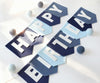 HODIHIWI Felt Navy Blue Happy Birthday Banner Birthday Decorations for Boys Men Pets Handmade Party Backdrop