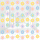 Pasimy 8 Pcs Daisy Boho Party Decorations Groovy Daisy Paper Garlands White Flower Hanging Garland Banner Hippie Flower Cutouts 