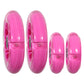 Front 120mm & Rear 80mm Light-Up Flashing 3-Wheeled kid Scooter Replacement Wheels  Complete Wheels Set for 3-Wheeled Kid Push Scooter  Set of 4 (Pink)